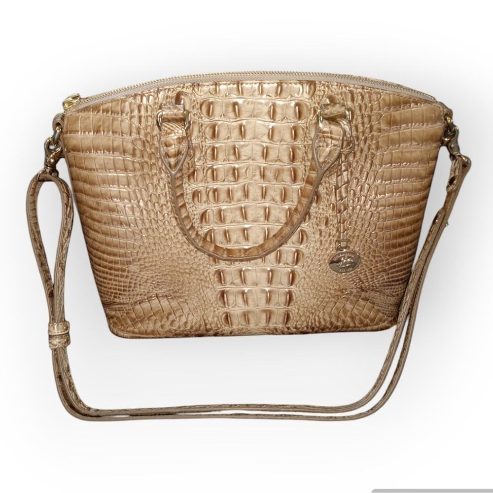 NWT Brahmin "Duxbury Satchel Riviera Melbourne" Embossed Genuine Leather Purse